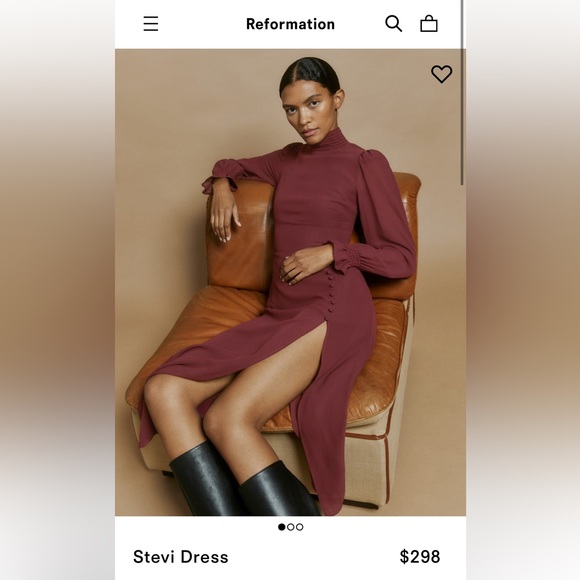 Reformation Stevi dress in Plum - Picture 2 of 8